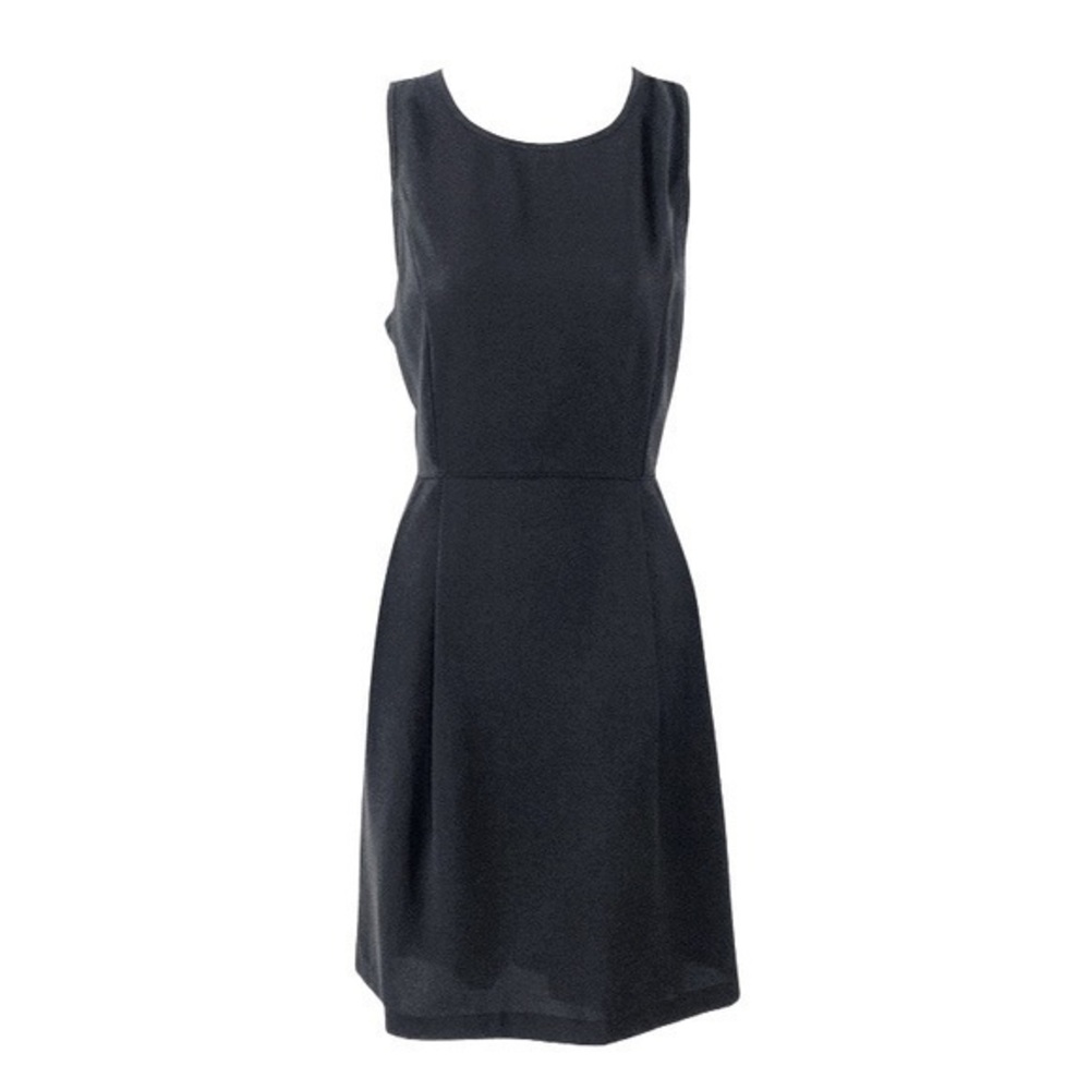 NWT Loft black sleeveless pleated fit and flare dress 10 MM17